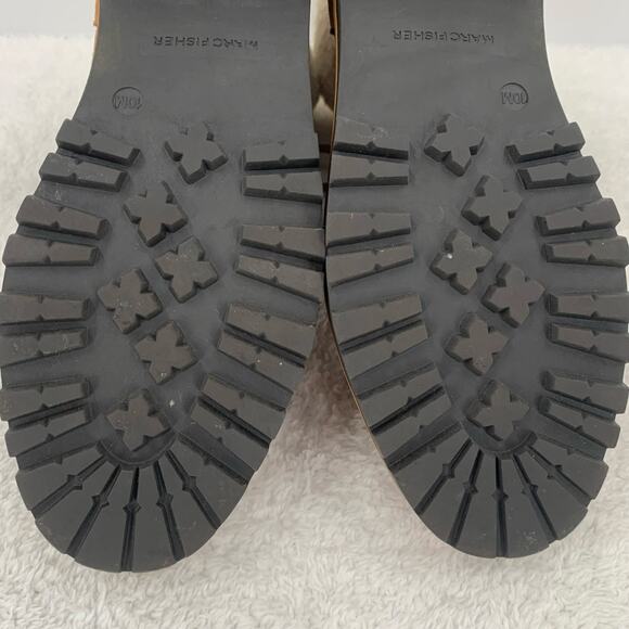 Marc Fisher Womens 10M Isabel Boots Brown Leather Suede Lace Up Faux Fur Winter - Picture 12 of 13